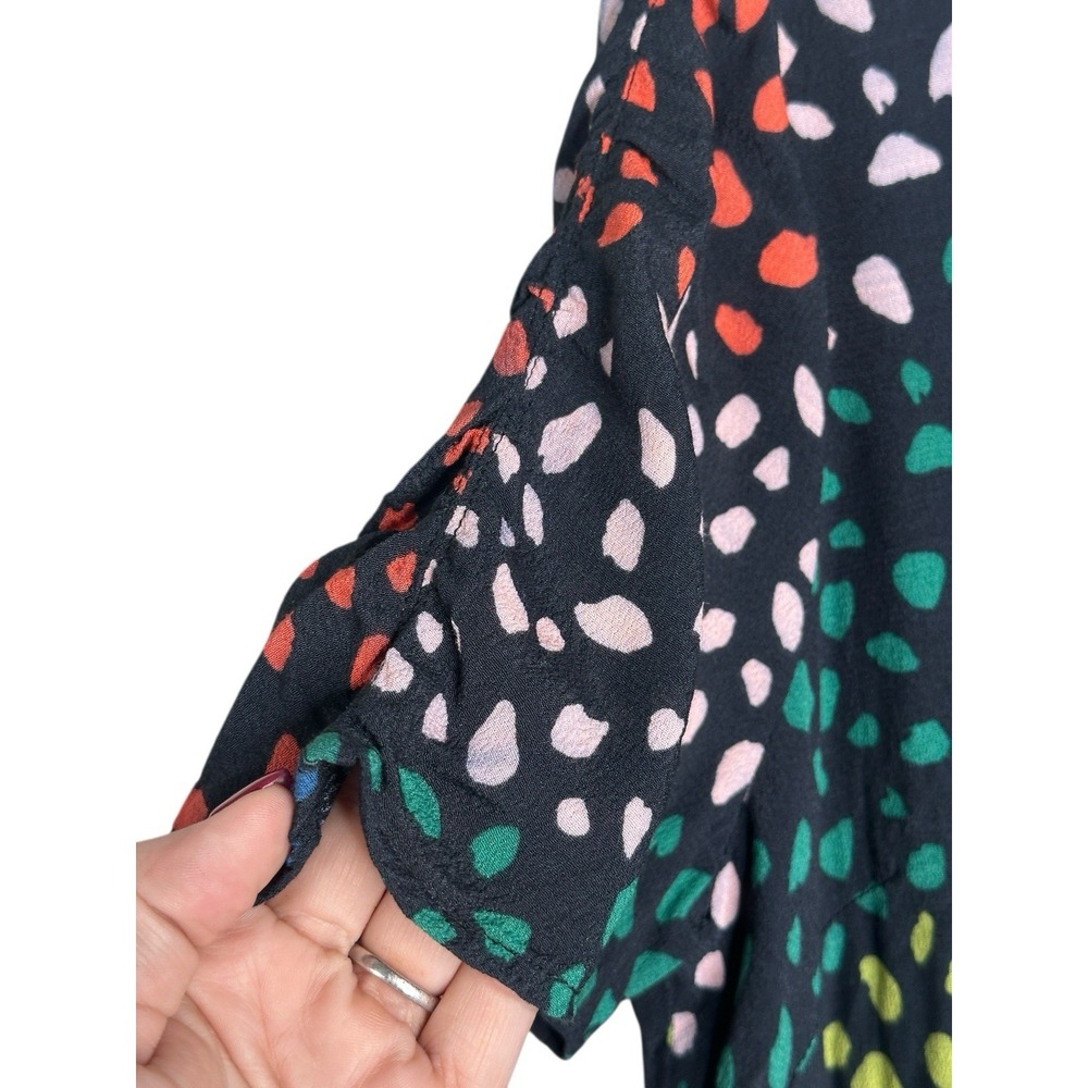 Sugarhill Brighton Black Rainbow Multicolor Shift Dress Career Casual Spring 12 - Picture 4 of 7